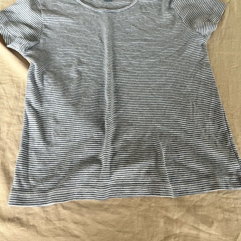 Navy Striped Short Sleeve Tee